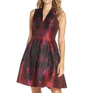 Vince Camuto Jacquard Fit & Flare Dress